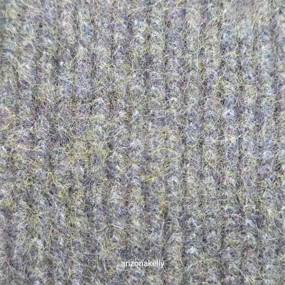 {{{Thick}}} Cashmere Wrap Birdseye Knit Green/Grey Symphony - Picture 6 of 16